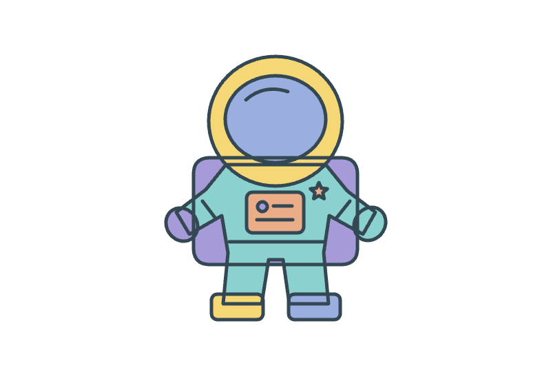 A colorful astronaut picture from the Space category.